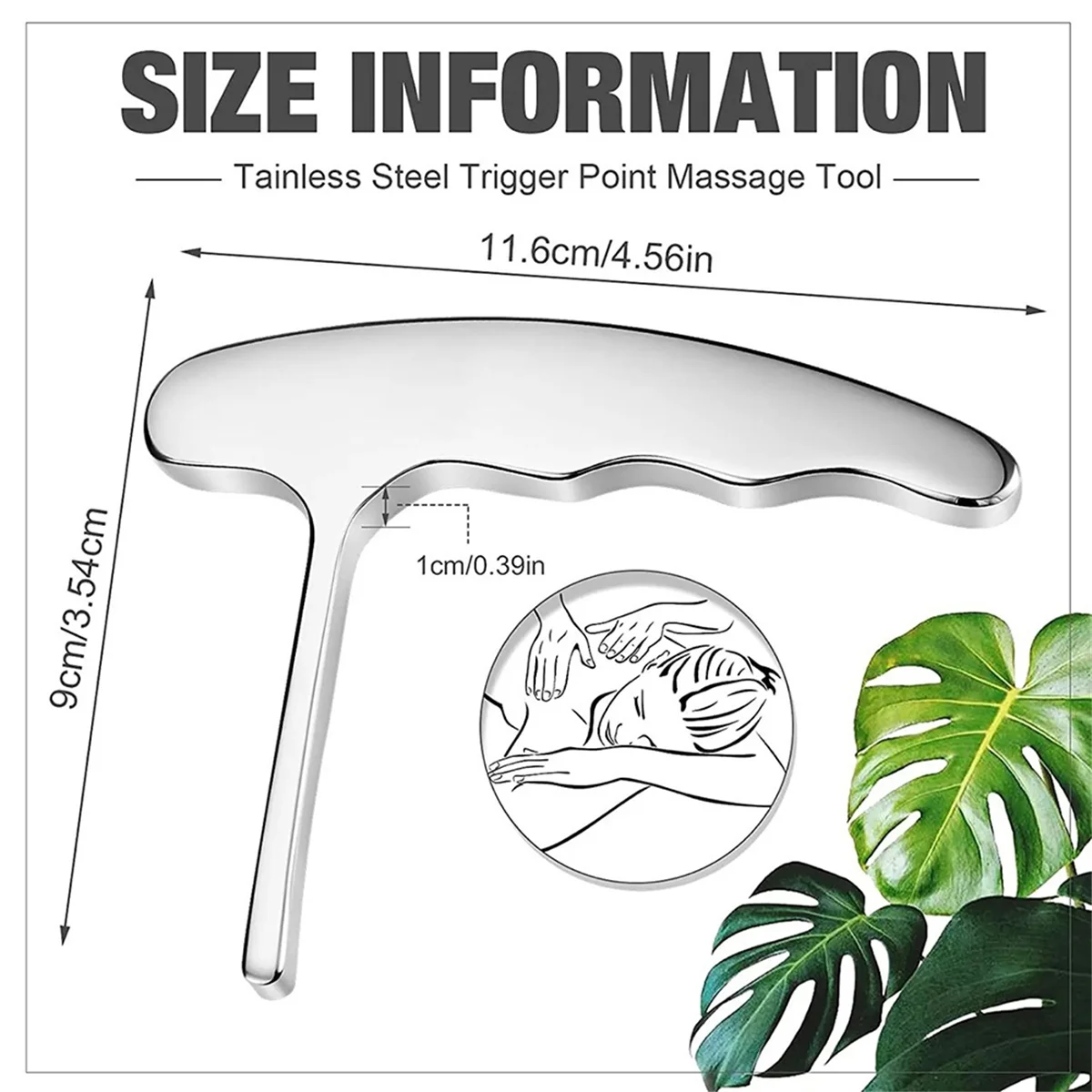 أداة تدليك الزناد من الفولاذ المقاوم للصدأ - تدليك الأنسجة العميقة - أداة الضغط الإبري لتخفيف آلام الليفي العضلي