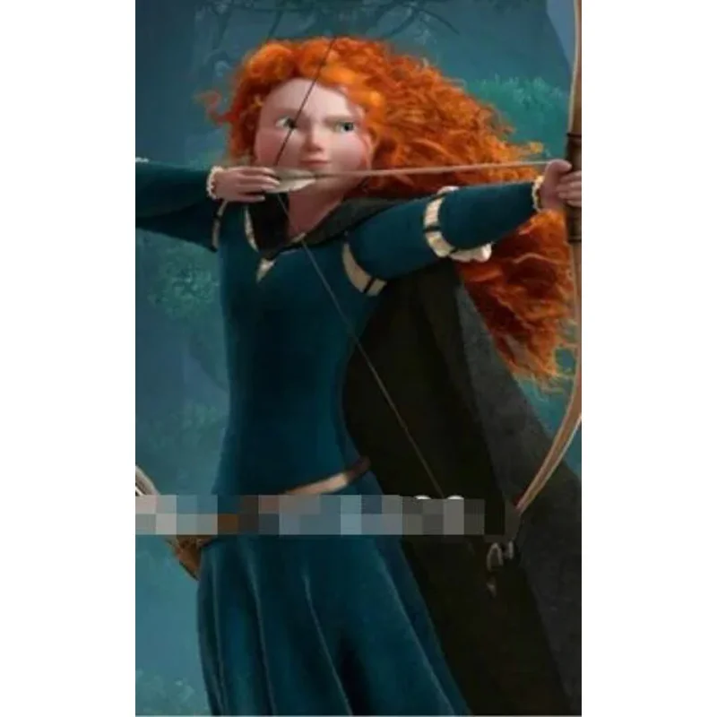 Beliebte mutige Merida lange orange lockige hitze beständige Cosplay Perücke