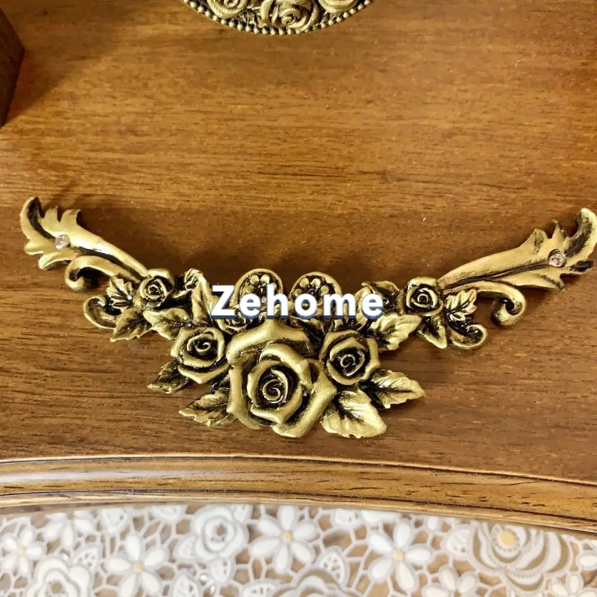 European-style solid wood vintage wooden living room desktop silent bedroom desk clock antique clock desktop tabletop