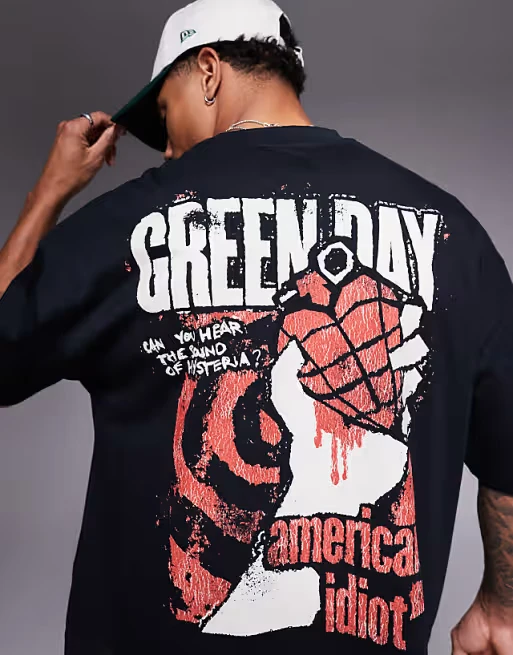 Camiseta Green Day Idiot Hysteria para hombre, camiseta clásica de banda de música rock, camiseta de manga corta de gran tamaño para mujer, camiseta de moda urbana