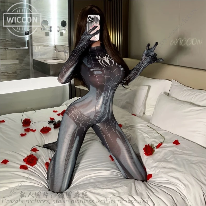 

Spider Cos, женский сексуальный комбинезон на Хэллоуин, униформа для ролевых игр, соблазнительный наряд для свиданий, маскировка, необычный одноesanный костюм паука для косплея