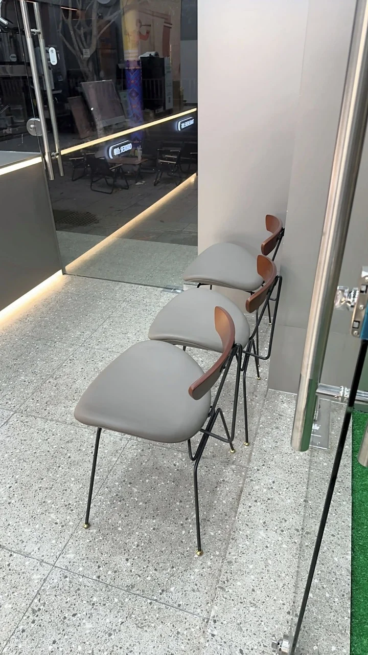 Creative Wrought Iron Dressing Chair for Bedroom Lounge Chairs Sillas De Comedor Furniture Стулья Для Nordic Retro Dining Chair