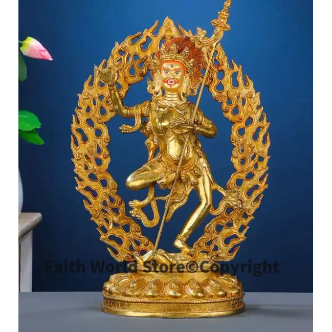 2025 Buddhism good gold gilding Buddha brass statue HOME family effective protection Tibetan Vajravarahi Vajrayogini Buddha 38CM