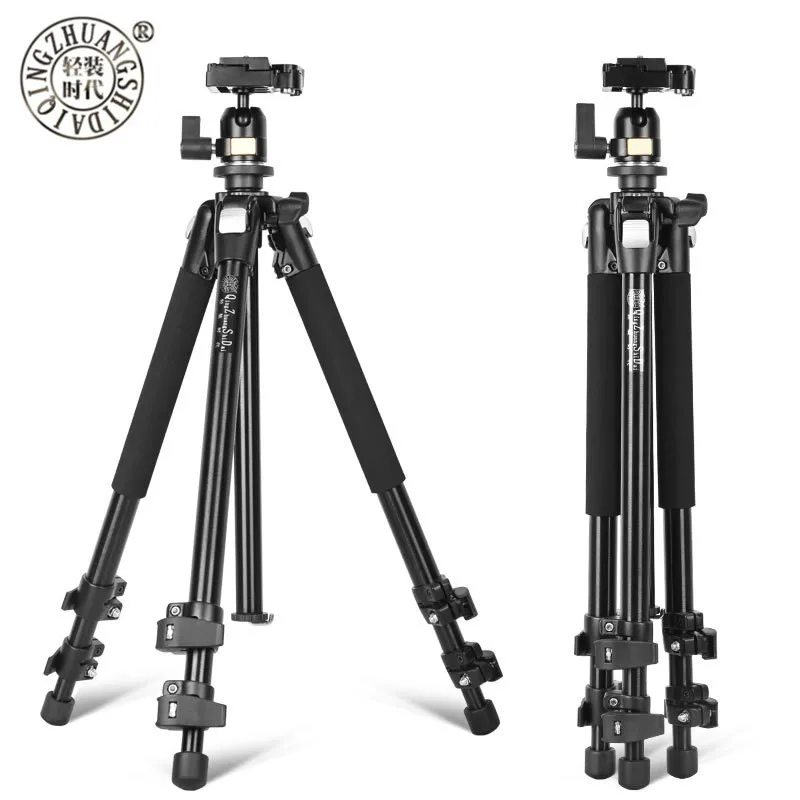 

QZSD Q301 Aluminum Alloy Digital Camera Tripod Outdoor Travel Live Streaming Photography Portable Stand Video Studio Accessories