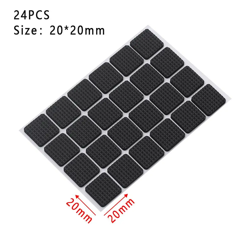 1/2/6/15/24PCS Geometric Shape Table Chair Fittings Self-adhesive Anti Noisy Furniture Leg Pads Floor Protector Anti-slip Mat
