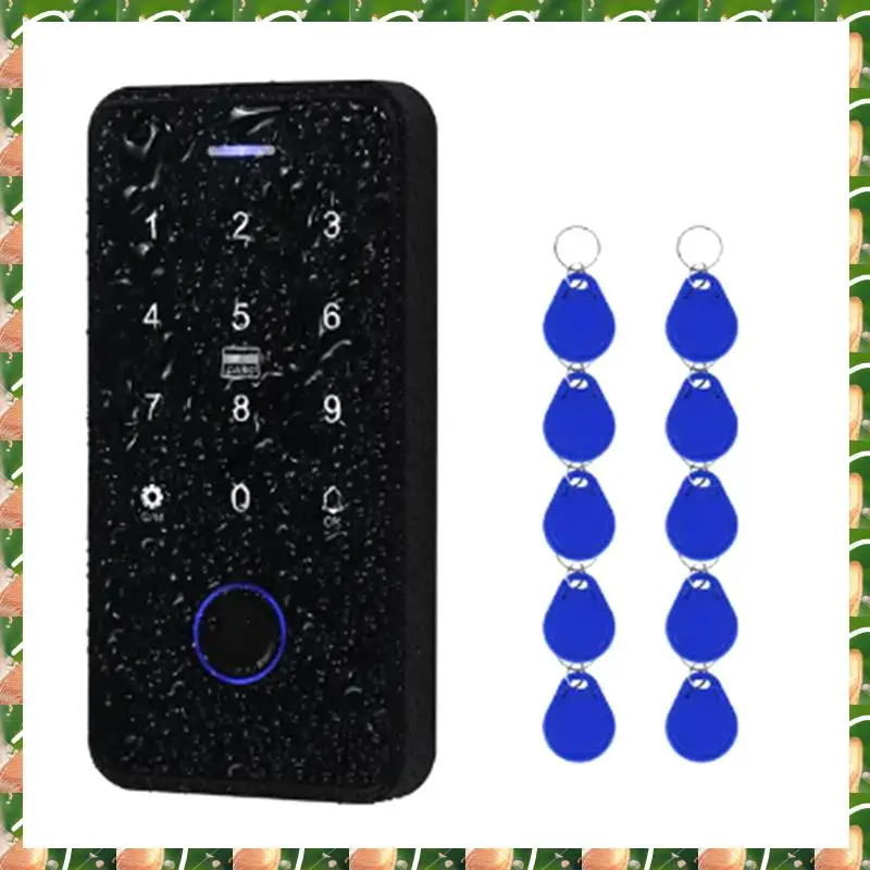 JAJA NFC Bluetooth Tuya APP Access Control Keypad Waterproof RFID Keyboard 13.56Mhz Biometric Fingerprint Touch Door Opener Dura
