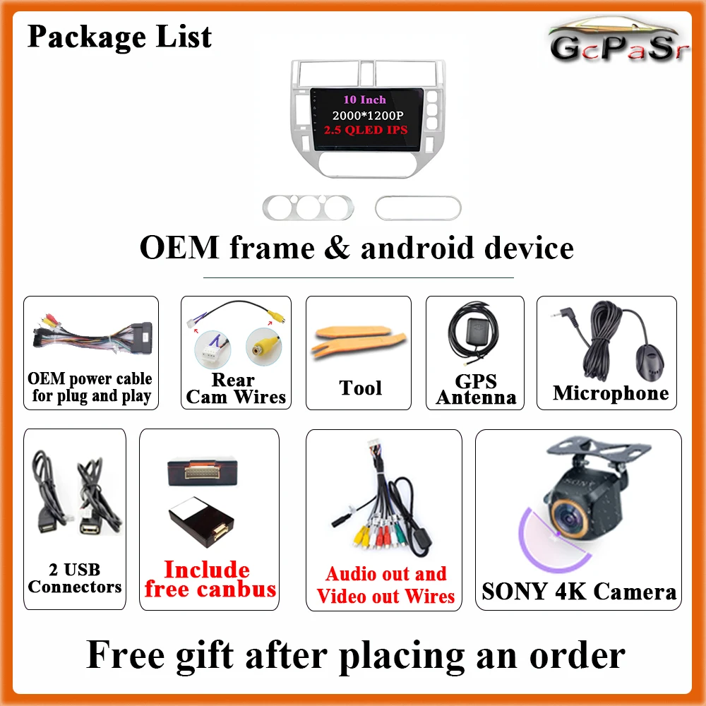 For Ford Kuga MK1 2008-2012 For Ford C-MAX CMAX 2003-2010 Car Radio Carplay Navigation GPS Android Auto Android 16 No 2din WiFi