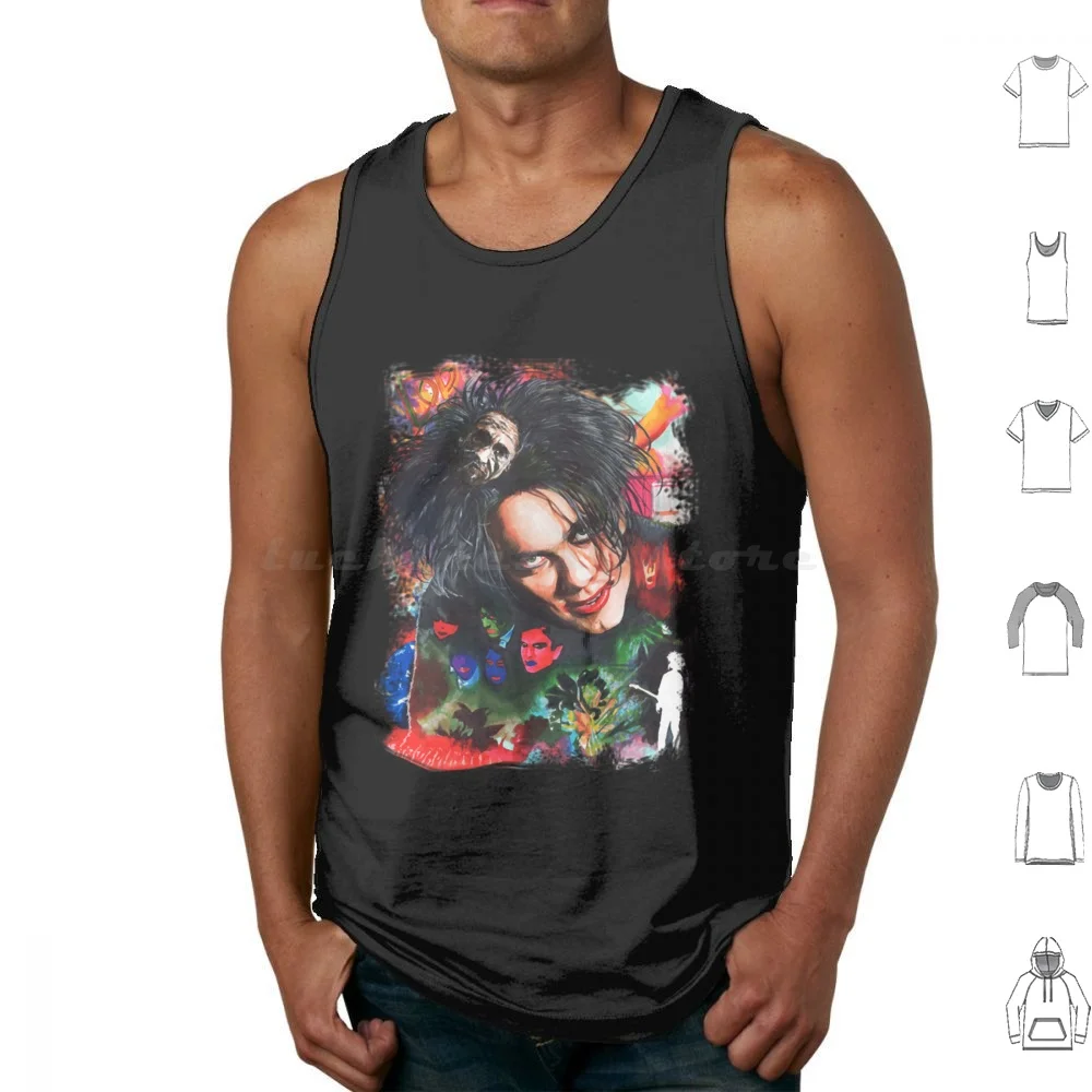 Tank Tops Print Cotton Band Cure Tour Robert Smith Music Music Concert Disintegration Goth