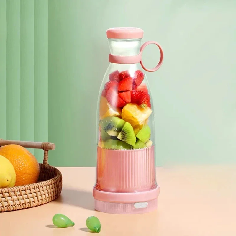 Electric Juice Blender Portable Fruit Juicer USB Rechargeable Smoothie Mini Bottle Travel Multifunctionl Kitchen Home T Hair cut