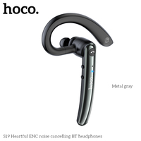 hoco S19 wireless earphone BT 5.0 ENC noise cancellation reduction dual mic headset left right single ear hook handsfree earbud