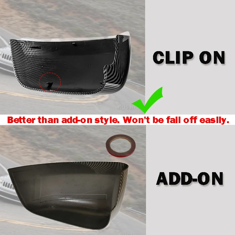 2pcs Wing Side View Mirror Cap Rearview Mirror Cover Clip-on Decor Housing Car Refit Parts Fit For Jeep Grand Cherokee 2011-2019