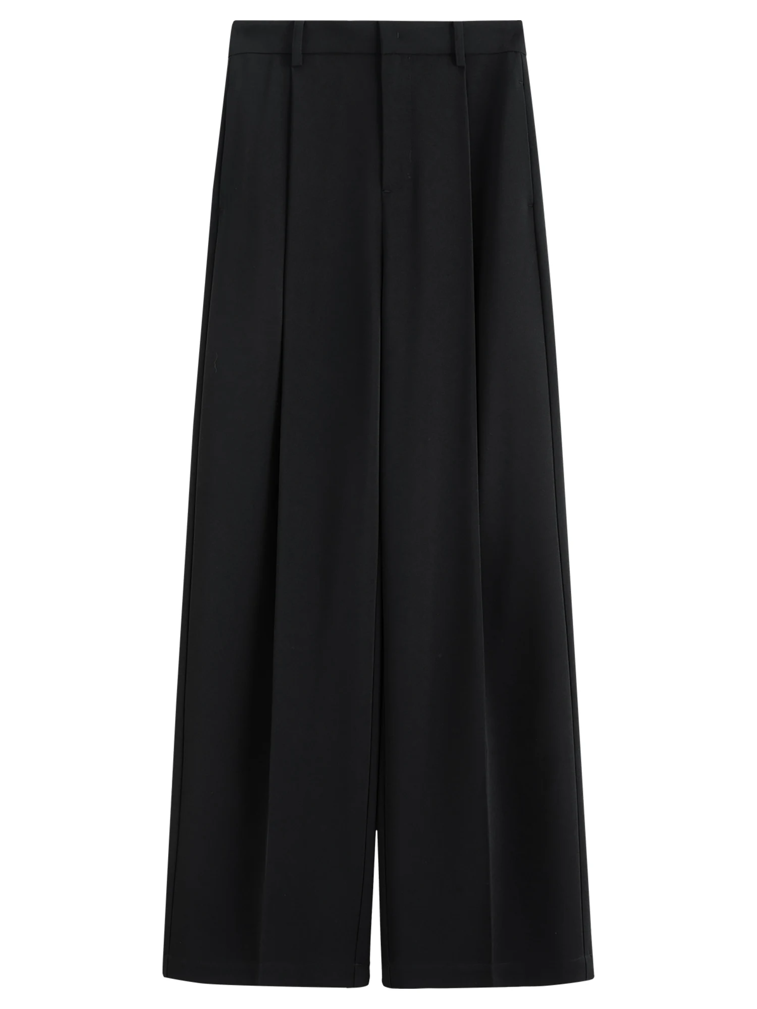 FSLE 2026 Herbst Damen-Hose mit Bündchen am Saum, gerade geschnitten, hohe Taille, schwarze Arbeitshose für vielseitigen Büro- und Alltagsstil, minimalistisch – Detail 12