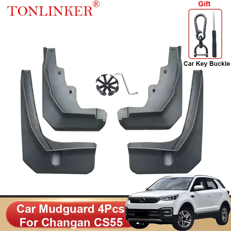 TONLINKER Car Mudguard For Changan CS55 2019 2020 2021 2022 2023 Mud Flaps Splash Guards Front Rear Fender Mudflaps 4Pcs Set