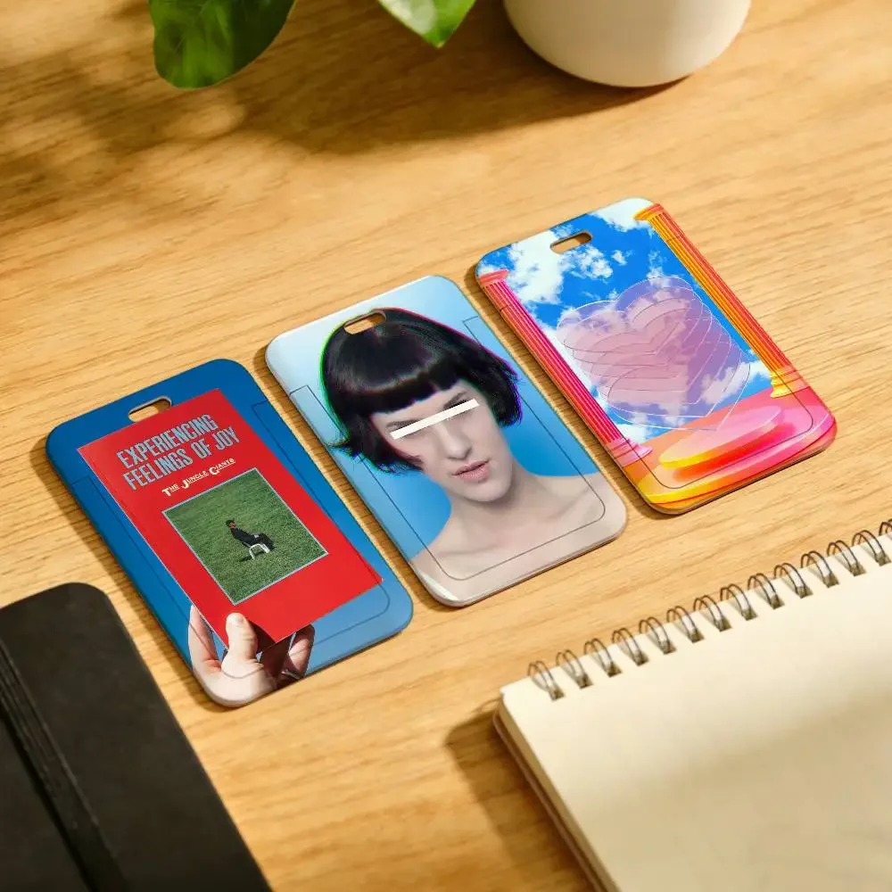 Band The J-Jungle G-Giants Fashion Lanyard Pull Back Clip Holder and Card Holder Rotating Back ID Card Family Gift