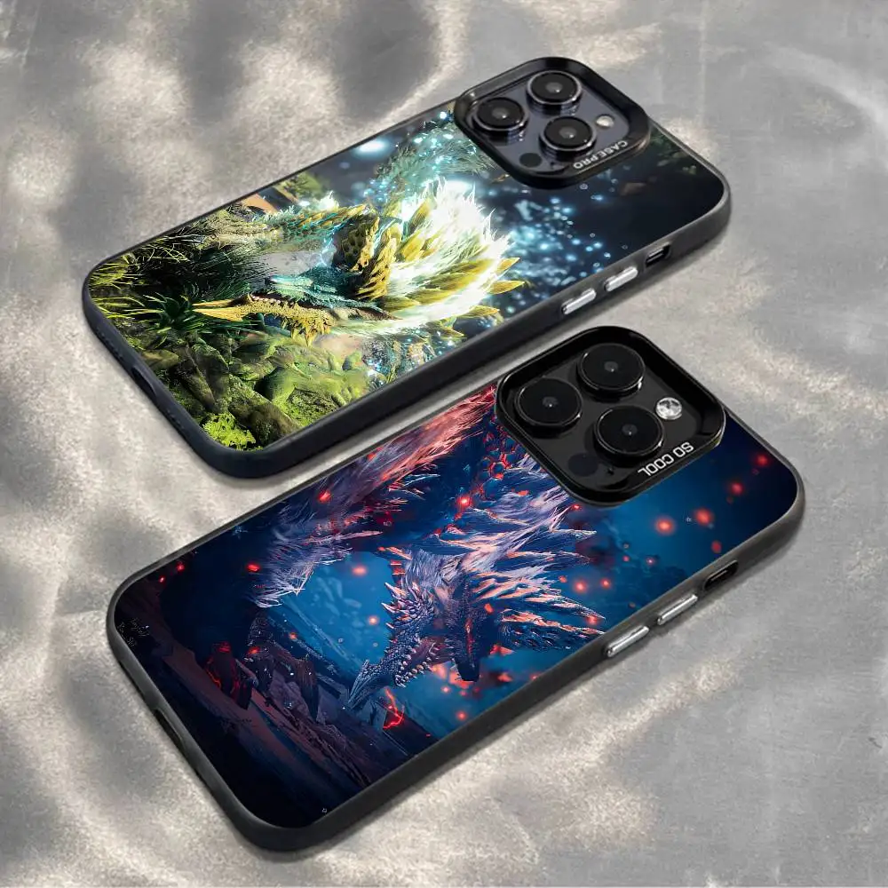 Monster Z-Zinogre Hunter Phone Case For iPhone 16,15,14,13,12,11,Mini,Pro,MAX,plus,Black Matte Shockproof Cover