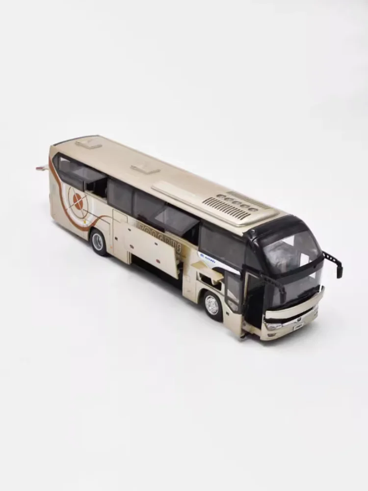 Diecast 1:42 Scale Factory Yutong Bus ZK6128HQB New Bus Alloy Vehine Model Finished Simulation Collection Gift Toys