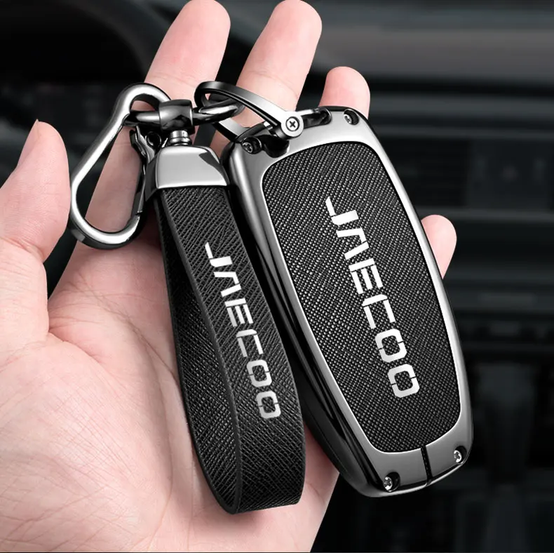 Autozubehör. Für Jaecoo j7 Phev 2025 2024 2023, Autoschlüsselhalter aus Zinklegierung, Fernbedienungsschutz, Autoschlüsselhülle aus Zinklegierung und Leder – Detail 11