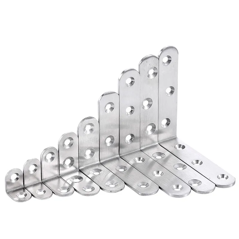 304 Stainless Steel Corner Brace Sets 90/180 Degree T Type Connector Corner Bracket Brace for Furniture Cabinet Screens Chairs