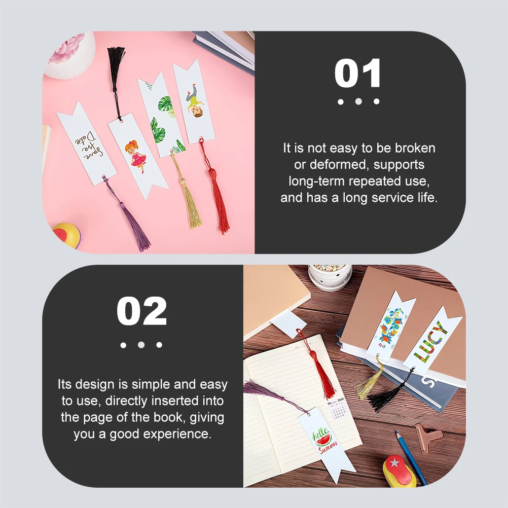

12 Sets Tassels Page Marker Bookmark Gift Bookmarks Creative Markers for Reading