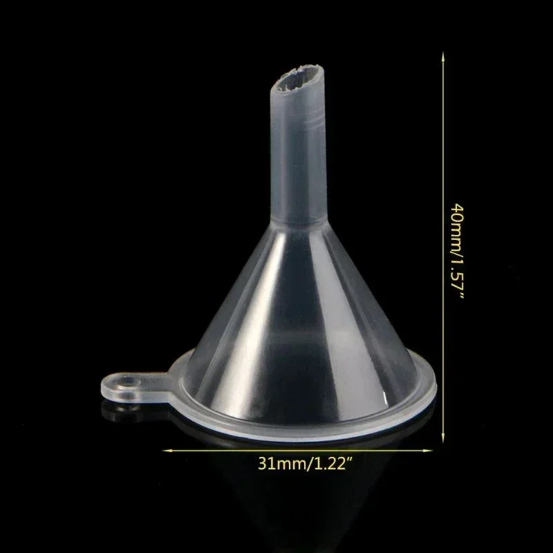 100pcs/lot Mini Liquid Oil Funnels Plastic Small Funnels For Perfume  Kitchen Gadget Empty Bottle Packing Tools view 3