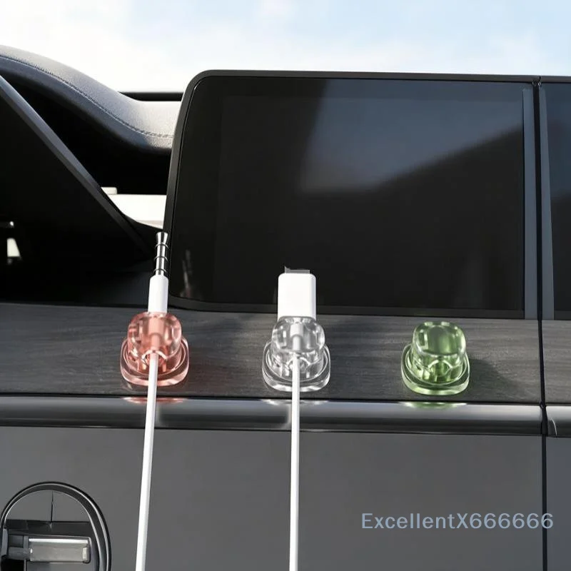 Self Adhesive Cable Clips 360° Rotatable Durable Wire Holder for Home Office Desktop Car Cord Organization