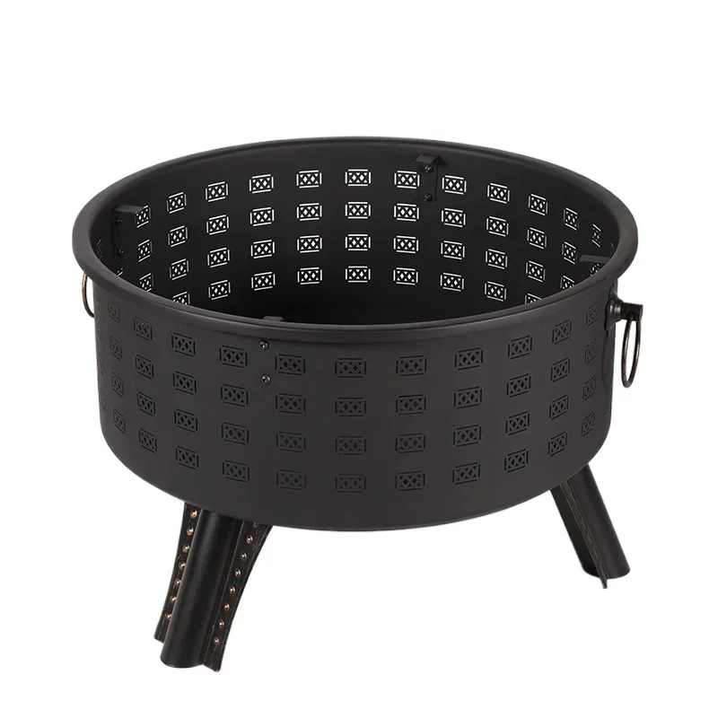 Directly from the manufacturer Multifunctional barbecue grill Round braided rattan wrought iron grill Spray paint retro heating