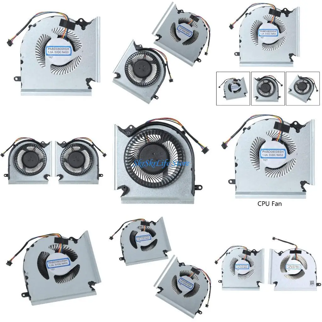 

E65E Laptop CPU GPU Radiator DC5V 1A 4 pin 4-wires for MSI GE66 GP66 MS-1542