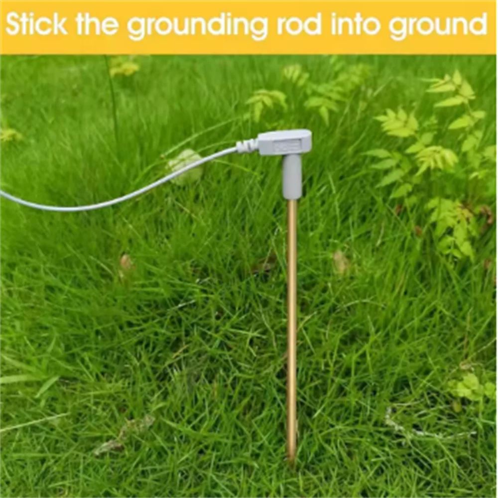 Brass Earthing Ground Stake Kit With Grounding Cord 15ft 40ft Ground Wire For Earthing Mat Accessories