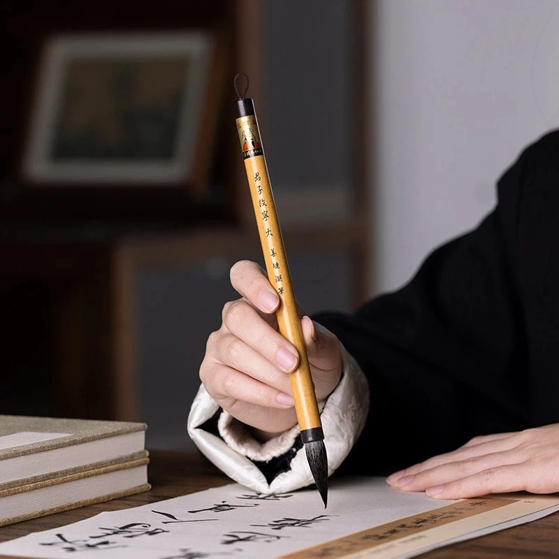 mixed-hair-medium-regular-script-calligraphy-brush-for-beginner-adult-chinese-regular-script-writing-practice-calligraphy-brush