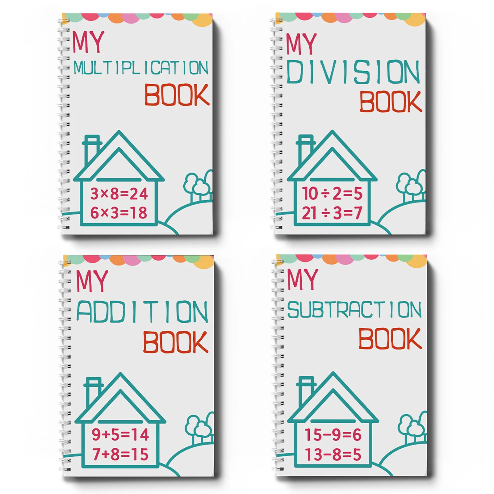 

Полный комплект из 4 учебных пособий по арифметике – сложение, вычитание, умножение и деление для отработки навыков начальной математики.