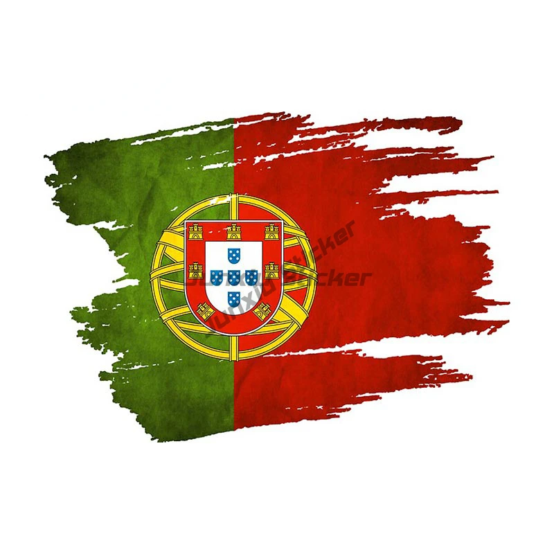 Mapa de la bandera de Portugal, emblema nacional, pegatina creativa de PVC para decorar coche, furgoneta, casco, ventana, nevera, habitación, accesorios de calcomanía de pared