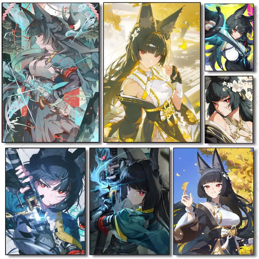 Game Character Zzz Hoshimi Miyabi Poster Painting Wall Art Mural for Living Room Home Decor and Gifts