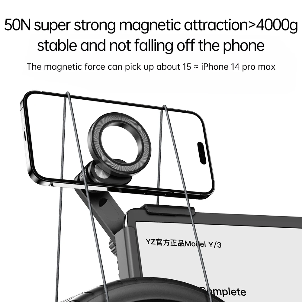 Supporto per telefono magnetico YZ Supporto per auto da cruscotto con magnete più forte interamente in metallo per supporto per telefono Tesla