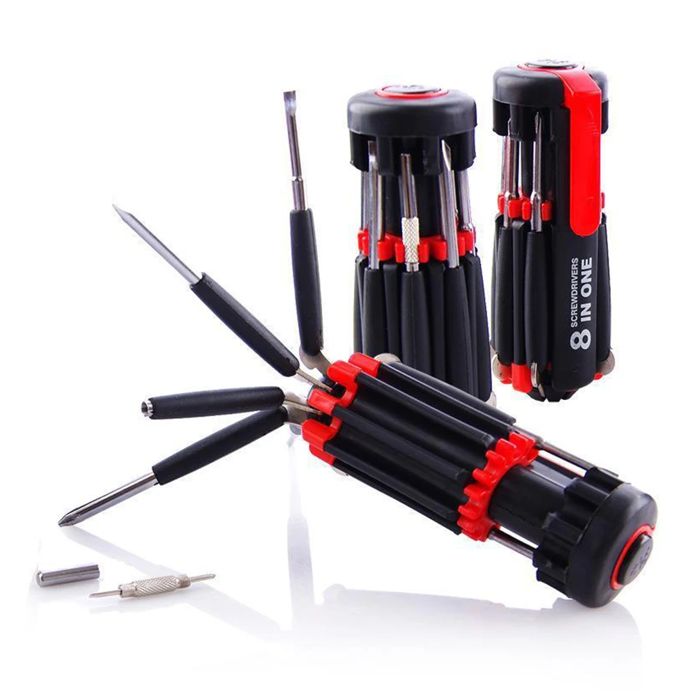 Multi Portable Screwdriver Repair Tool kit 8 in 1 T4 T5 T6 T7 T8 T9 T10 T15 screwdriver with LED Torch Light Up Flashlight