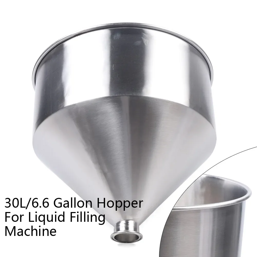 30L / 6.6 Gallon Hopper Stainless Steel Funnel For Liquid Filling Machine USA