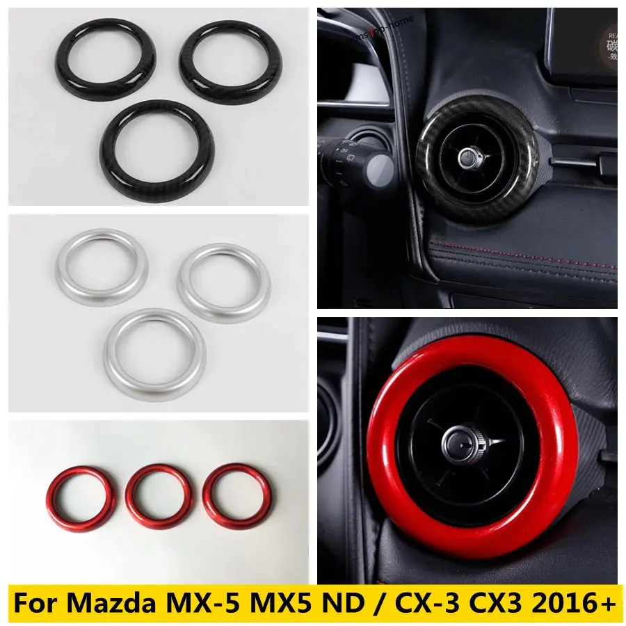 

Central Console Air Conditioning Outlet AC Vent Decor Frame Cover Trim For Mazda MX-5 MX5 ND / CX-3 CX3 2016 - 2021 Accessories