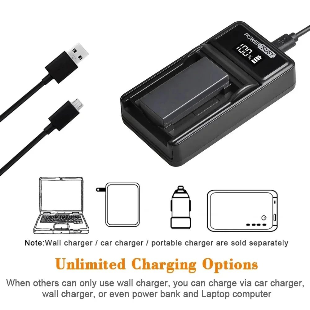 Powertrust NP-FC11 NP-FC10 Batterij + Led Oplader Voor Sony Cyber-Shot DSC-P10 DSC-P8L DSC-P9 DSC-P7 DSC-P2 DSC-P3 DSC-P5 DSC-F77