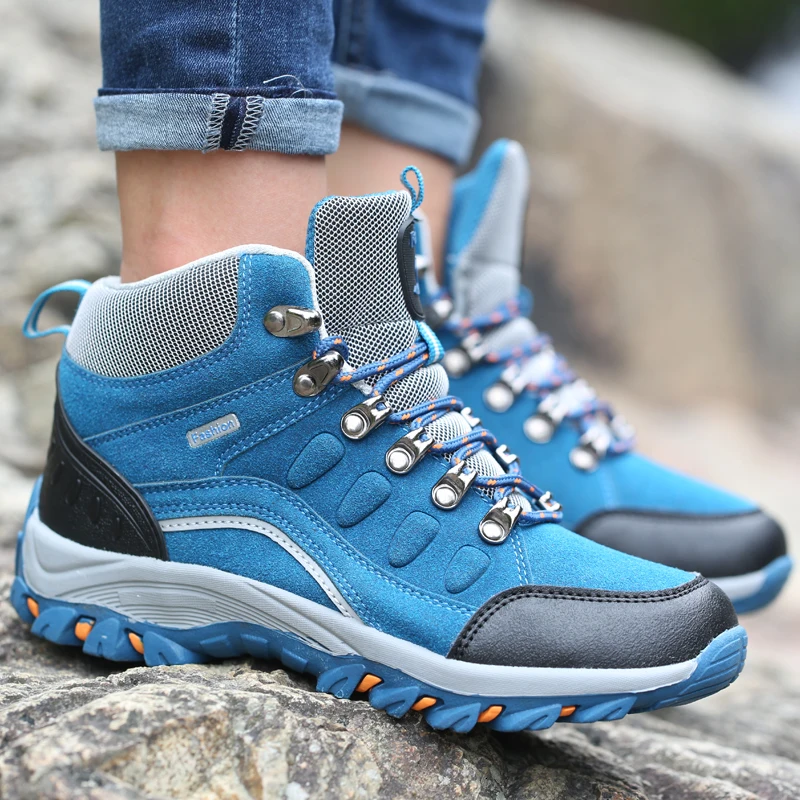 

Unisex Outdoor Hiking Shoes for Men Women Durable Waterproof Climbing Shoes Tactical Boots Non-slip Mountain Trekking Sneakers