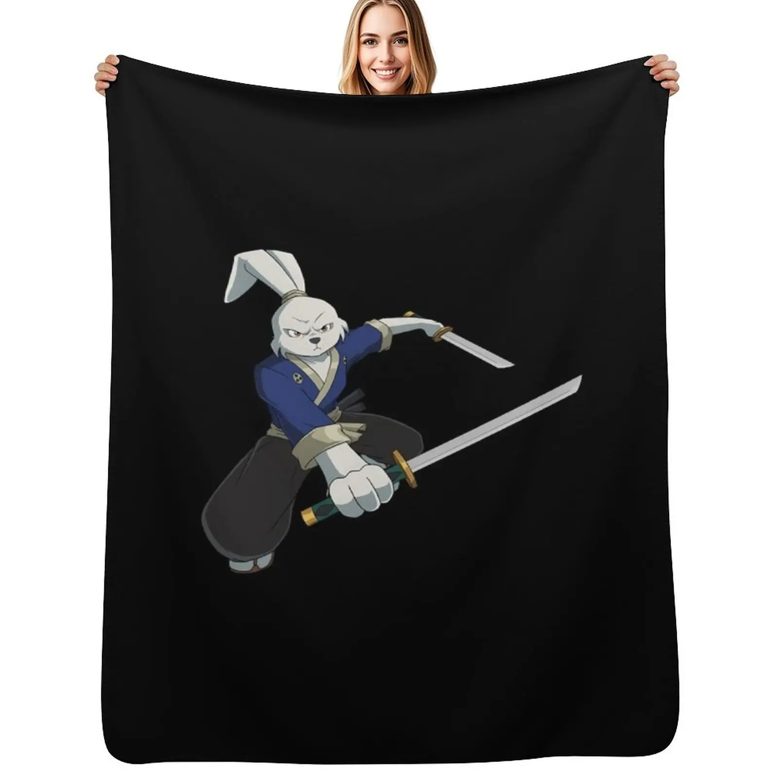 usagi yojimbo Throw Blanket for winter anime Sleeping Bag warm for winter Softest Stuffeds Blankets