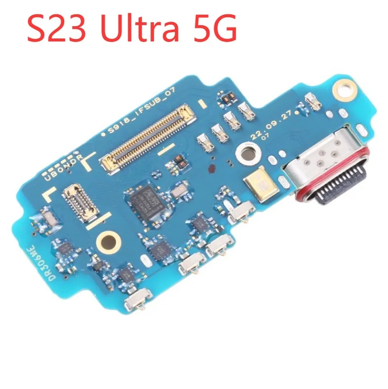 USB Charger Dock Connector Charging Port Microphone Flex Cable For Samsung S23 SM-S911 S23Ultra 5G S918