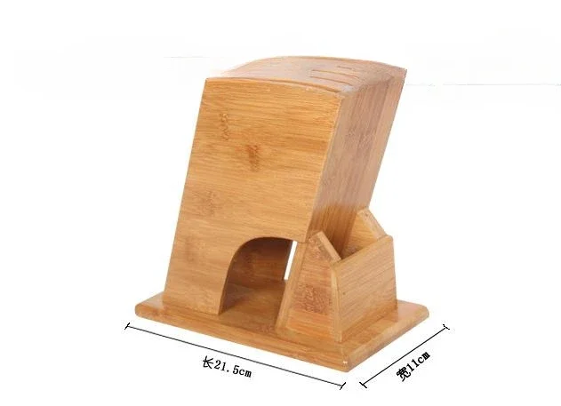 Porte-couteau en bois de bambou, couteaux de chef à 9 fentes T1 Coupe-viande de poisson, Support de rangement Aleaver Accessoires de cuisine