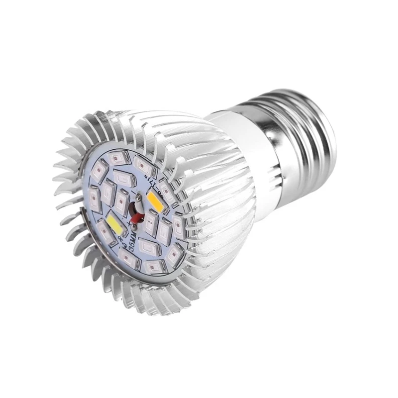 أضواء النباتات 18 واط LED تنمو ضوء لمبة الطيف الكامل تنمو ضوء للنباتات الداخلية الدفيئة الزراعة المائية العصارية ، E27