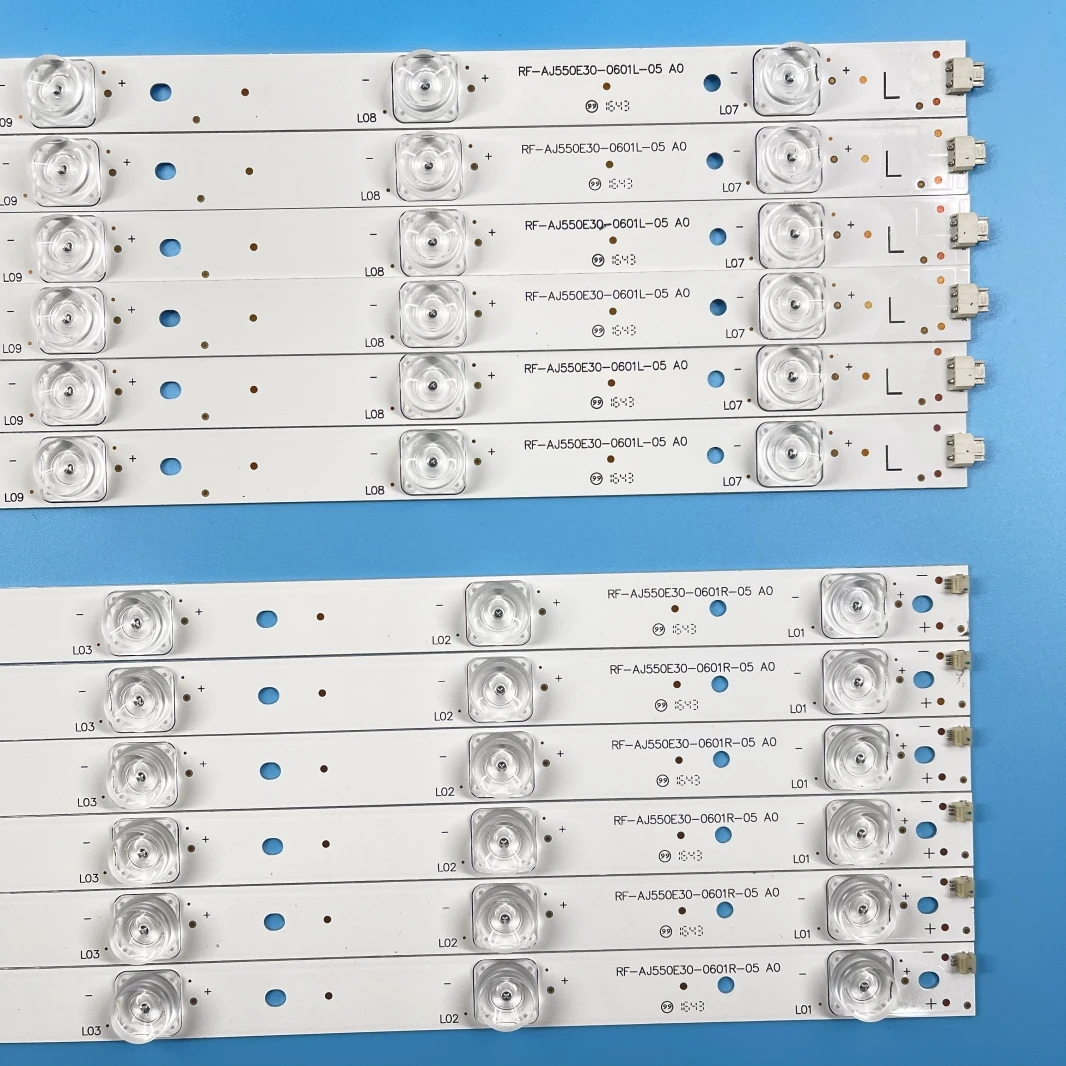 Imagem -03 - Kit Led Tiras para Sha rp 55 tv lc 55cuf8472 lc 55cuf8472es Hwv55162y rf Aj550e30 0601l 05 rf Aj550e30 0601r 05 Novo 12 Peças