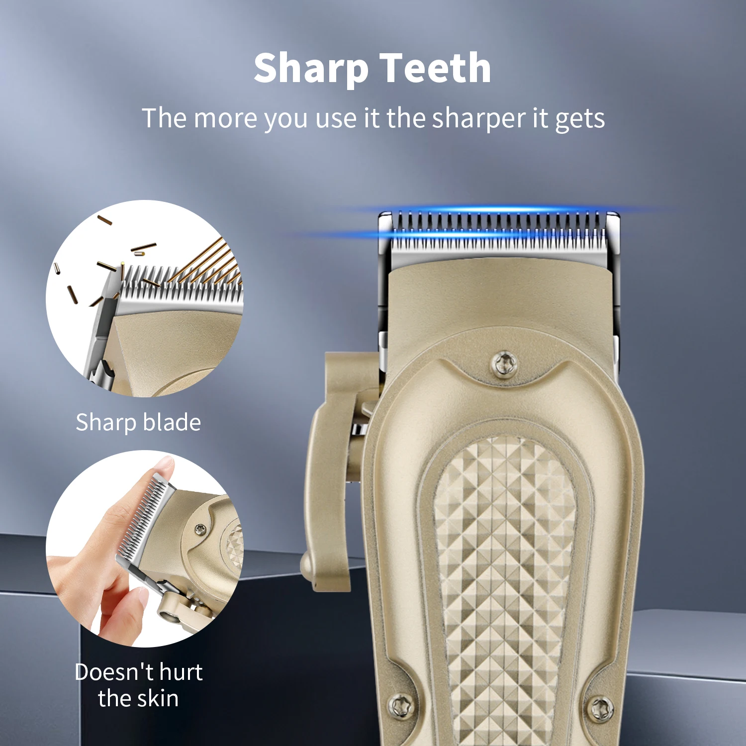 

Home Use Men's Beard Trimmer Premium Gold Edition Low Noise Powerful Performance Easy Cleaning & User-Friendly