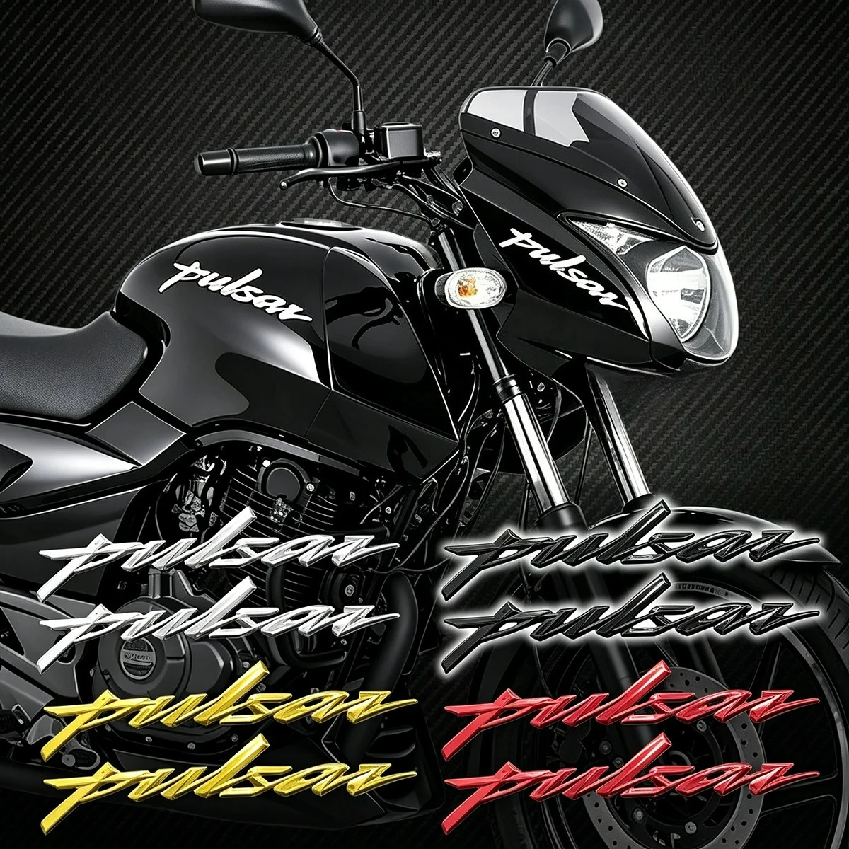 Emblemas 3D y Calcomanías para Motocicletas Bajaj Pulsar 200, Ns200, Rs200, Ns150, Ns160, Rouser, Pulsar 125, 135, 150, 160, 180