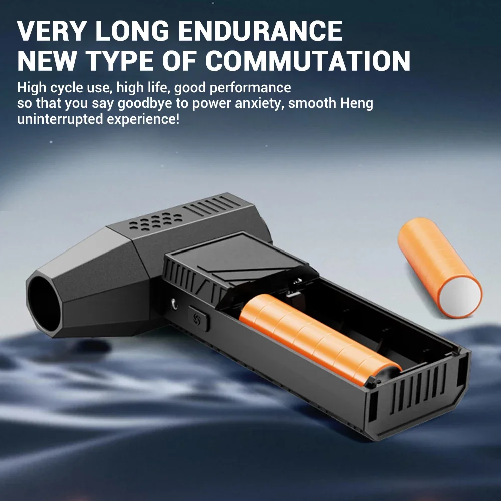 450000 U/min Turbo-Jet-Lüfter, bürstenloser Motor mit LED-Licht, 6000 mAh, mit Ladeanzeige, Luftgebläse, tragbarer Staubsauger, Auto trocken