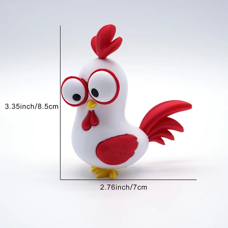 Hot Sale Cute Stupid Chicken Statue With Wise Eyes Home Desk Ornament Farm Animal Shelf Decor Party Gift Spring Table Centerpiec view 6