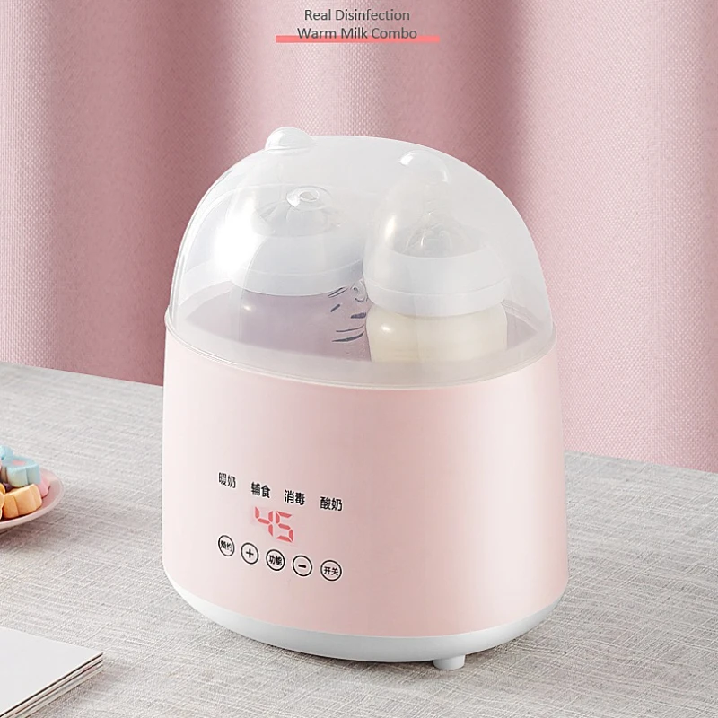 

Dual Bottle Baby Milk Warmer, Constant Temperature Heating Sterilizer with Touch Control, Food-Grade Material, Smart Safety