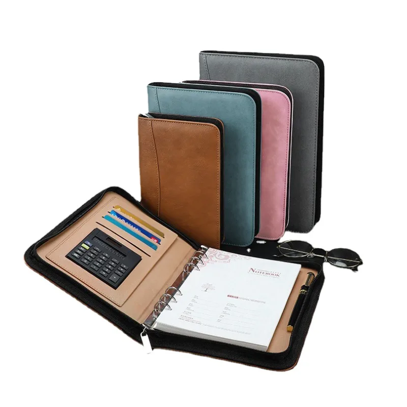 Binder Diary A6 Notebook and Journal Rings Notepad with Calculator Sprial Note Book Office Agenda Planner Stationery Organizer