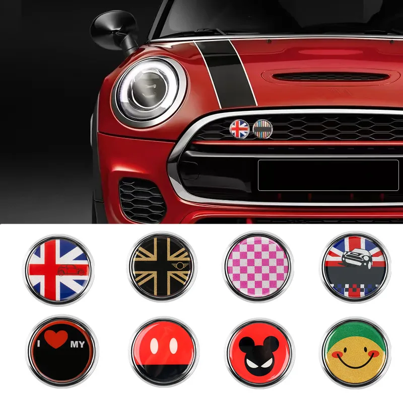 3D Metal Car Front Grille Emblem Trim For MINI Cooper JCW Countryman R50 R52 R53 R55 R56 R60 R61 F54 F55 F56 F57 F60 Accessories